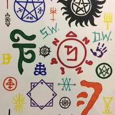 Схема вышивки «символы сверхов»