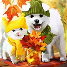 Схема вышивки «Друзья»