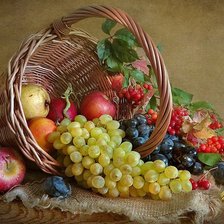 Схема вышивки «Корзина фруктов»