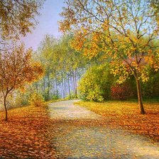 Схема вышивки «осенний пейзаж»