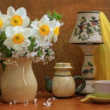 Схема вышивки «нарциссы»