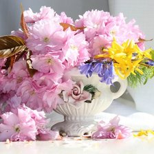 Схема вышивки «весенние цветы»