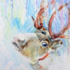 Схема вышивки «олень»