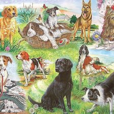 Схема вышивки «собаки»