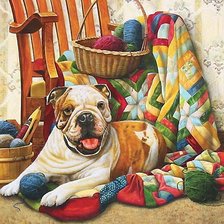 Схема вышивки «собака»