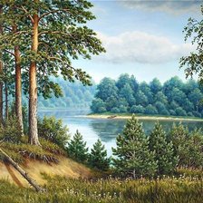 Схема вышивки «у реки»