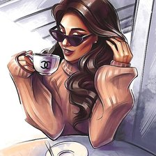 Схема вышивки «Девушка»