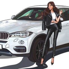 Схема вышивки «Девушка»