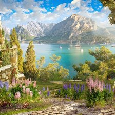 Схема вышивки «Летний пейзаж»