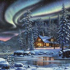 Схема вышивки «Северное сияние»