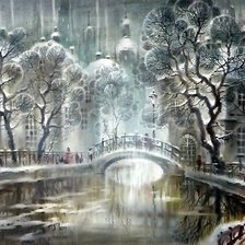 Схема вышивки «акварель»