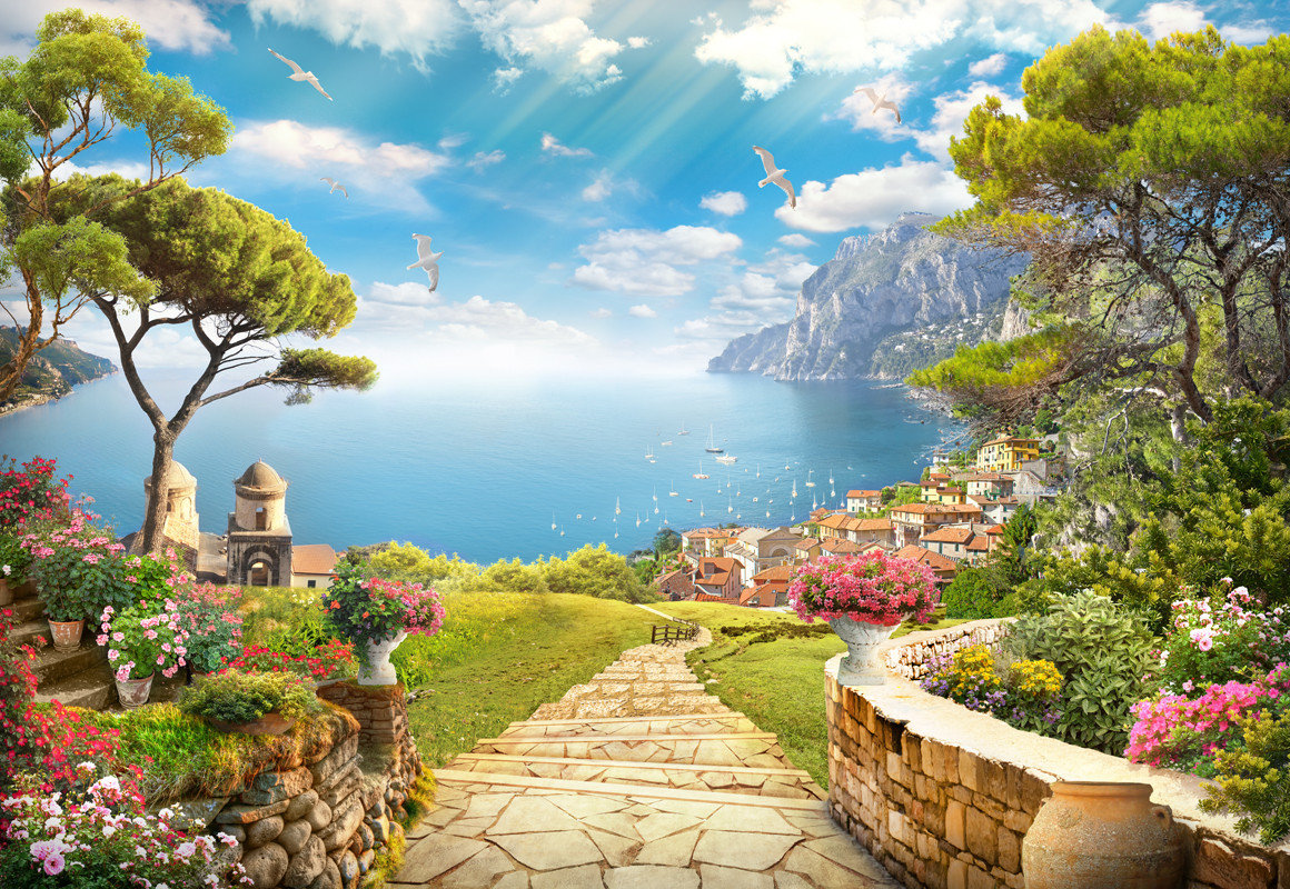 Солнечное побережье - море, природа, лето, побережье, пейзаж - оригинал