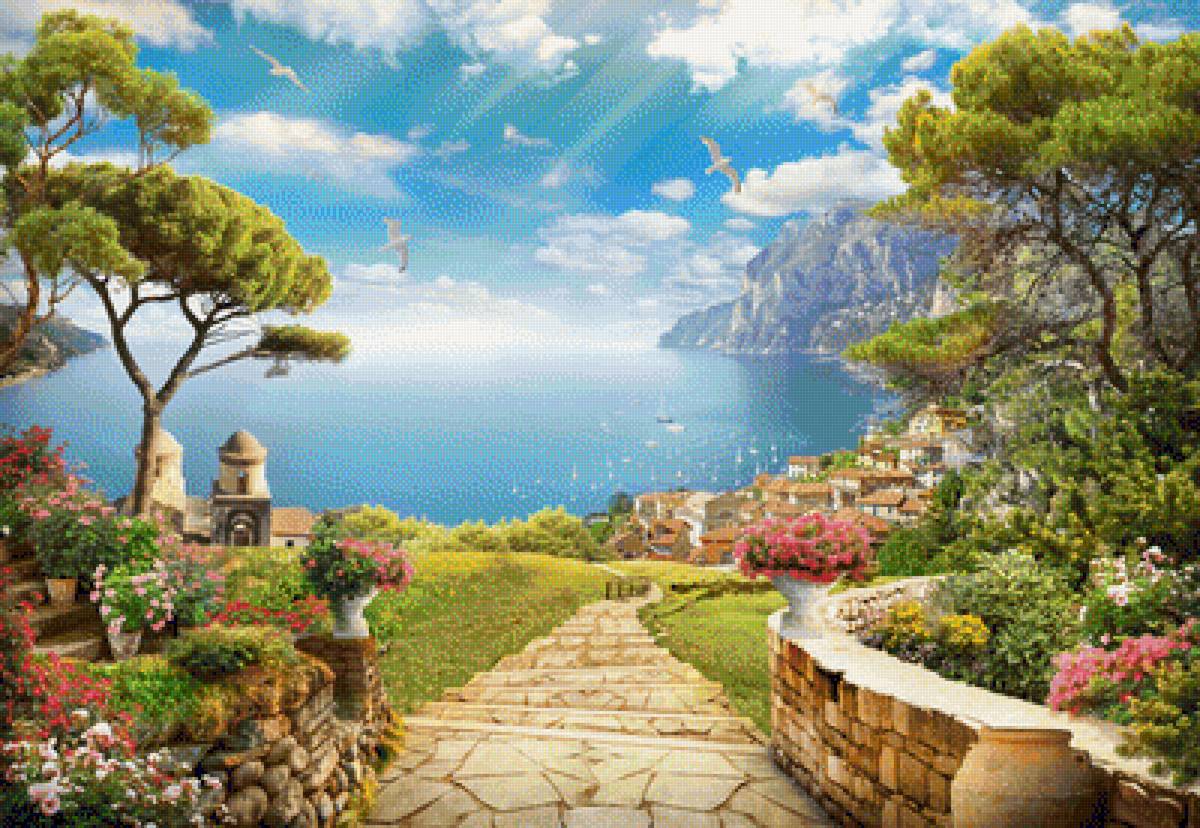 Солнечное побережье - лето, море, пейзаж, побережье, природа - предпросмотр