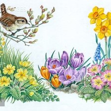 Схема вышивки «jarné kvety»