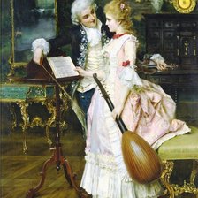 Схема вышивки «урок музыки»