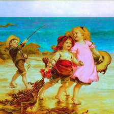 Схема вышивки «Дети играют»