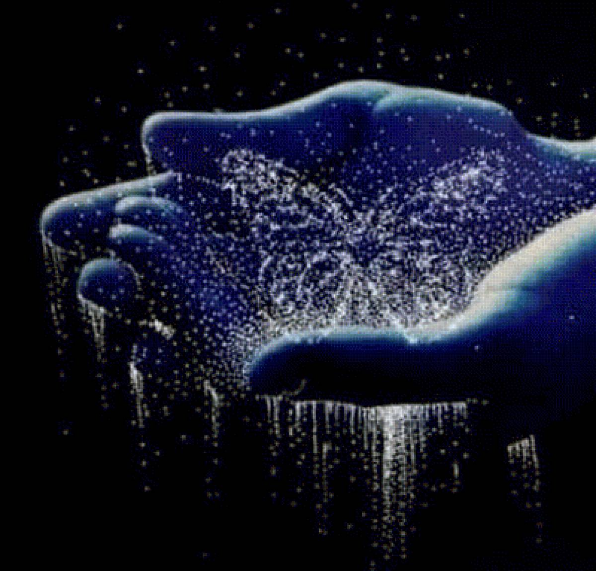 mani - sabbia, farfalla, mani, blu - предпросмотр