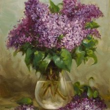 Схема вышивки «СИРЕНЬ В ВАЗЕ»