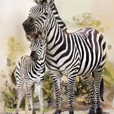 Схема вышивки «Зебры»