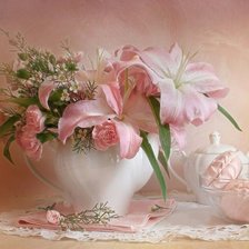 Схема вышивки «Цветы и зефирки»