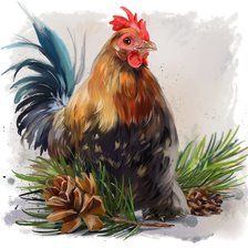 Схема вышивки «Курочка»