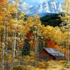 Схема вышивки «пейзаж»