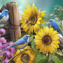 Схема вышивки «Серия "Птицы"»