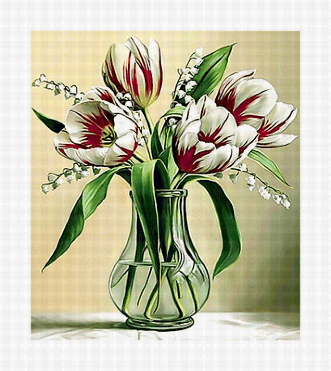 Серия "Тюльпаны" - букет, тюльпаны, флора, цветы - предпросмотр