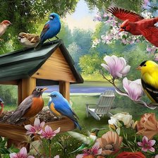 Схема вышивки «Птички»