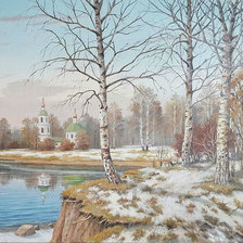 Схема вышивки «Весенний пейзаж»