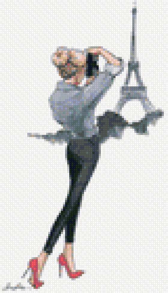 Скетч девушка - париж - предпросмотр