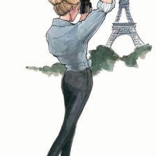 Схема вышивки «Скетч девушка»