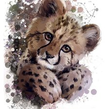 Схема вышивки «Леопард»