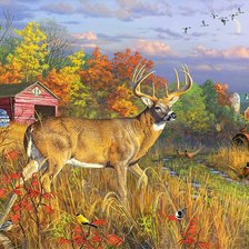 Схема вышивки «Олень»