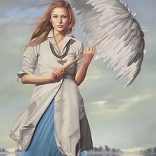 Схема вышивки «Девушка»