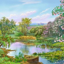 Схема вышивки «Летний пейзаж»