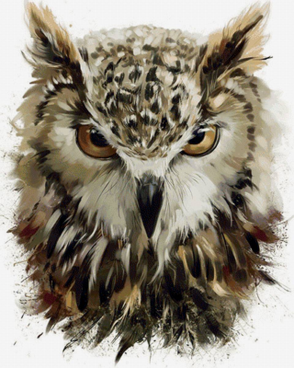 Сова - рисунок, сова, птица - предпросмотр