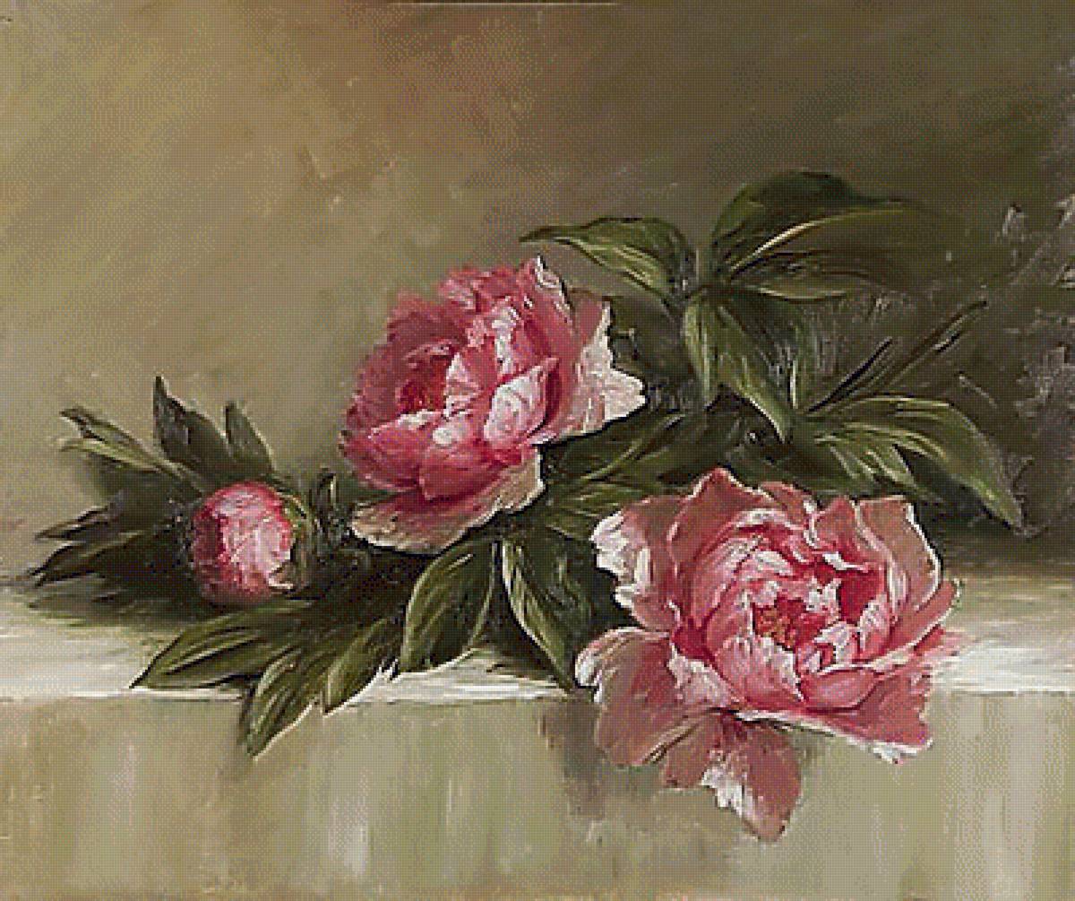 Розы. - натюрморт, цветы, живопись. - предпросмотр