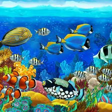 Схема вышивки «Подводный мир»