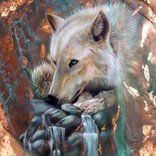 Схема вышивки «Волк»