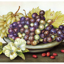 Схема вышивки «Виноград»