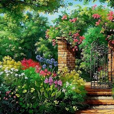 Схема вышивки «Цветущий сад»