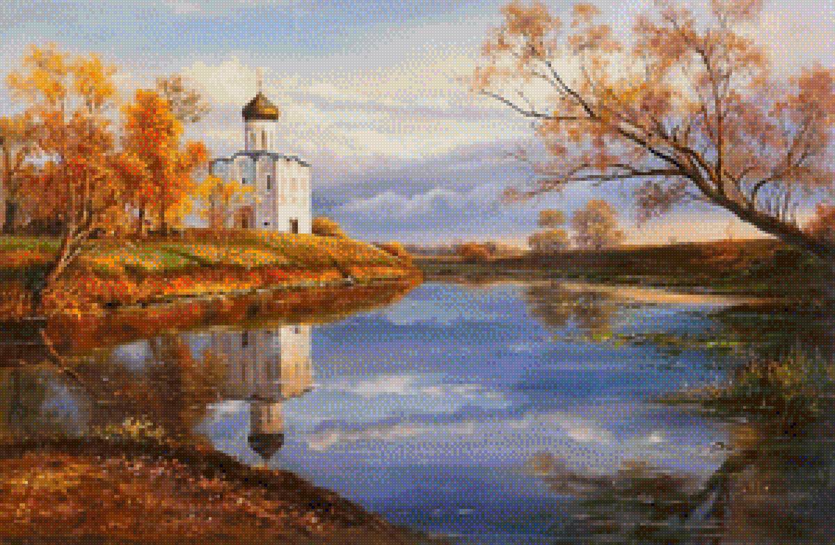 Осенний храм - храм, нерли - предпросмотр