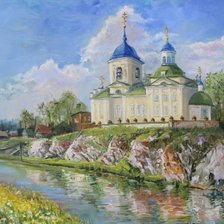 Схема вышивки «Храм надо рвом»