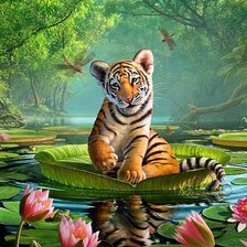 Схема вышивки «Тигрёнок»