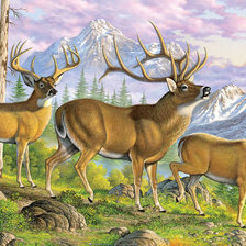 Схема вышивки «Олени»