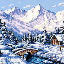 Схема вышивки «Горный пейзаж»