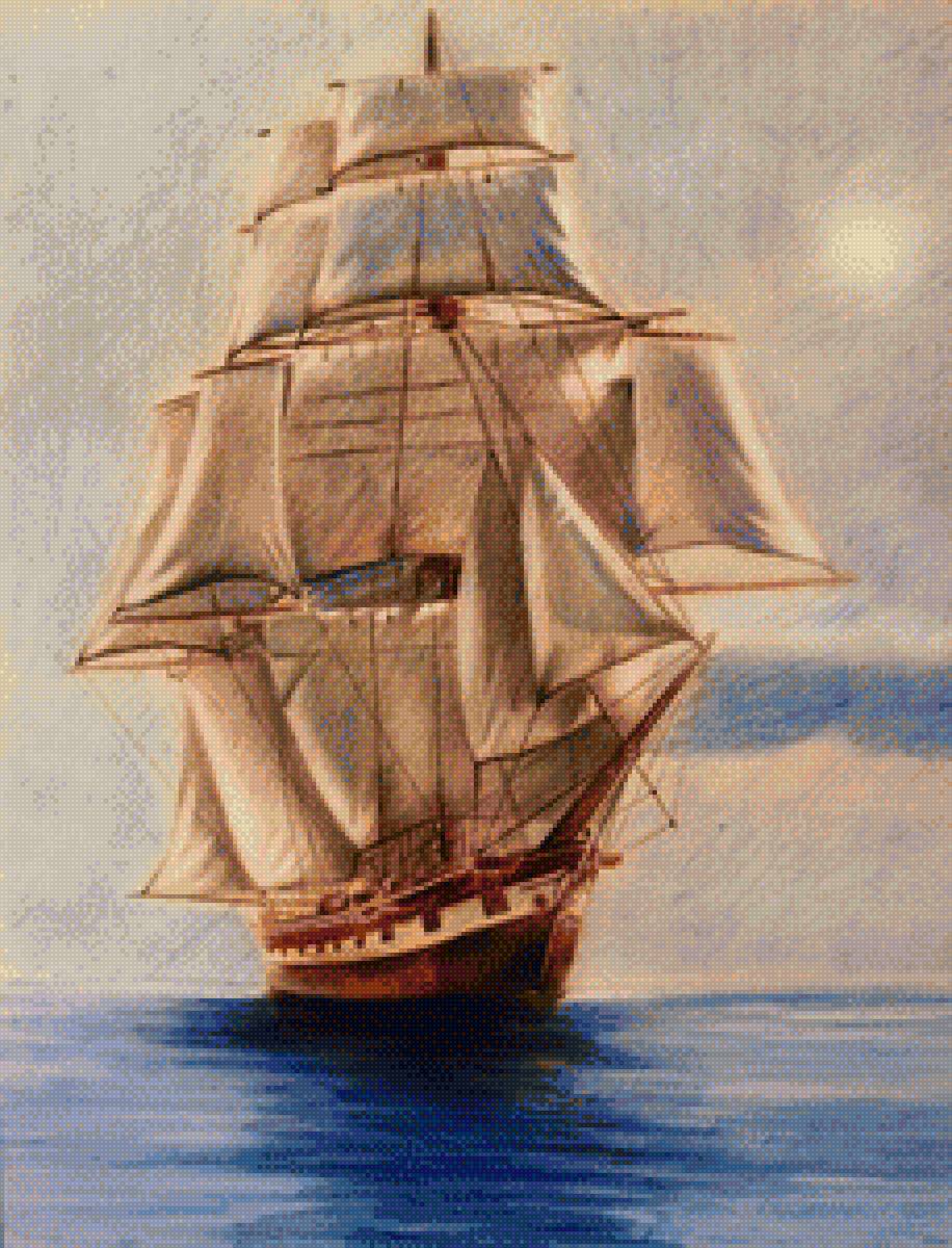 Парусник - корабль, парусник - предпросмотр