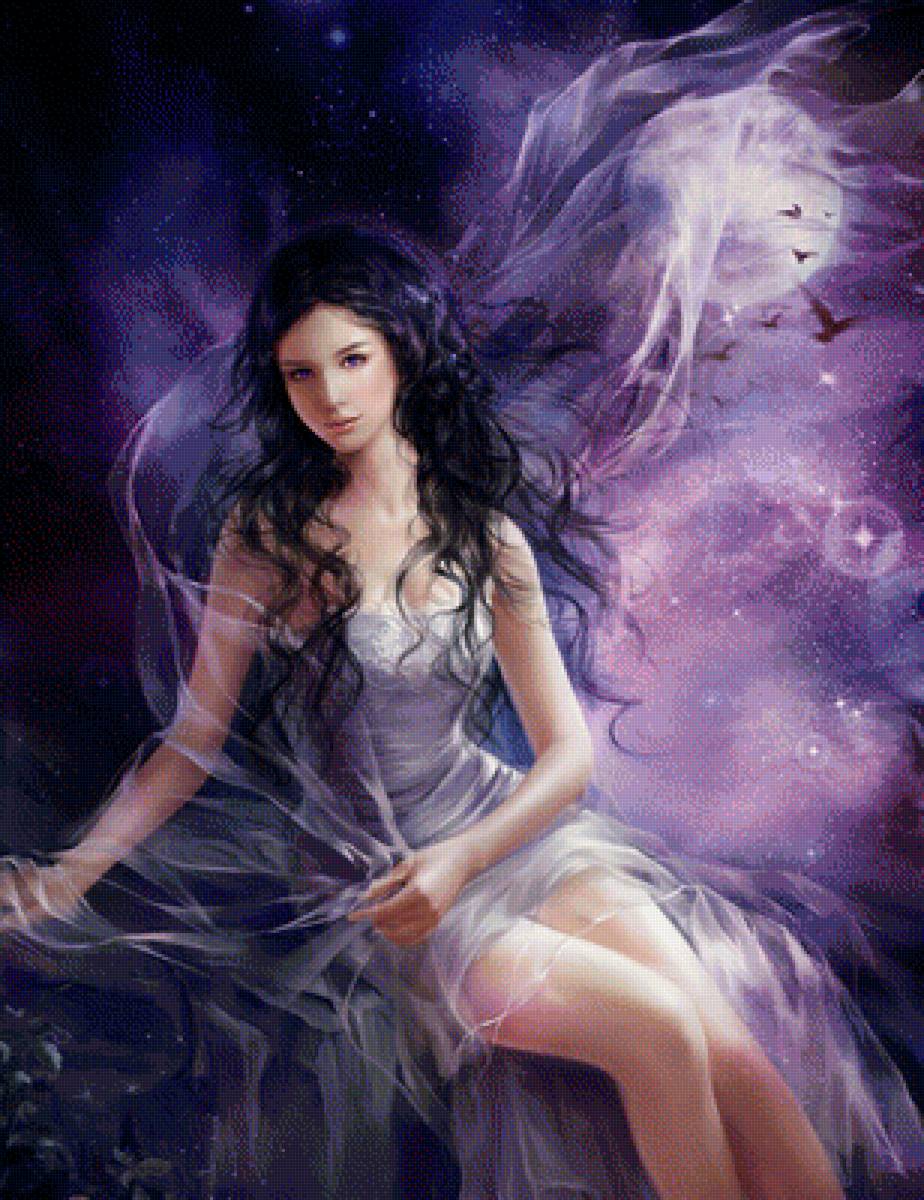 Девушка - девушка, луна - предпросмотр