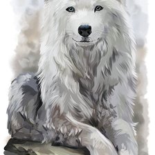 Схема вышивки «Волк»